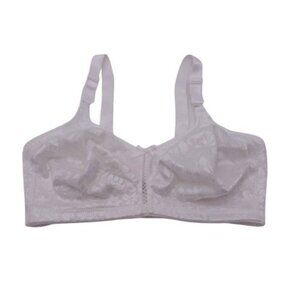 Bali Women's Double Support Spa Closure Wireless Bra White Size 34D 3372